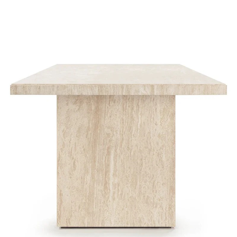 New Beige Wood Grain Natural Dining Table