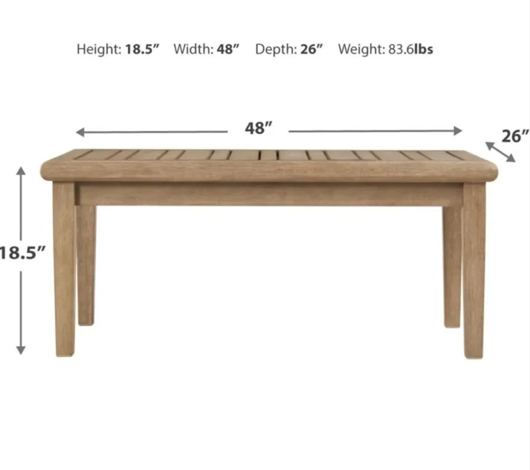 New Rectangular Table Wood Camping Table